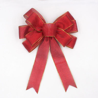 Ulang Tahun Putih Satin Bow Polyester Kuning Satin Bow Untuk Kerajinan