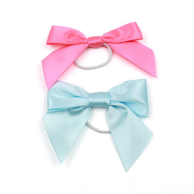 Polyester Satin Pink Ribbon Bow ISO14001 Natal Ribbon Bow