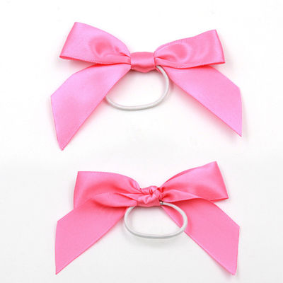 Polyester Satin Pink Ribbon Bow ISO14001 Natal Ribbon Bow