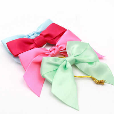 Polyester Satin Pink Ribbon Bow ISO14001 Natal Ribbon Bow