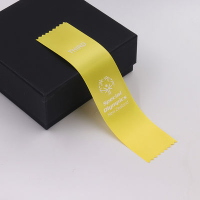 Blue Green Medal Award Ribbon Polyester Satin Ribbon Medali yang Disesuaikan