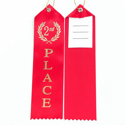 Blue Green Medal Award Ribbon Polyester Satin Ribbon Medali yang Disesuaikan