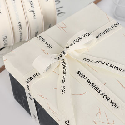 Ribbon Grosgrain Putih 20mm Ribbon Baja Cetak OEM Ramah Lingkungan