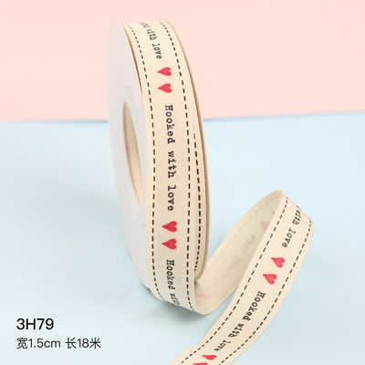 Karikatur Custom Ribbon 1cm-2.5cm Animal Print Ribbon Putih