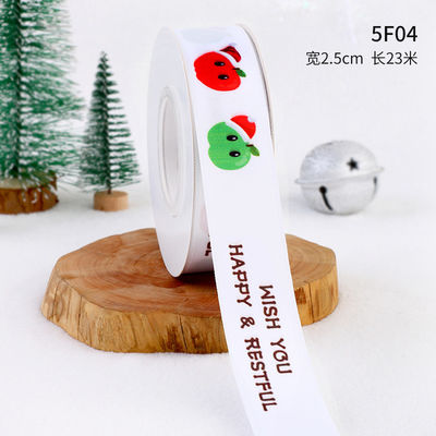 2cm 2,5cm Ribbon Natal Cetak ISO14001 Ribbon Natal Pribadi