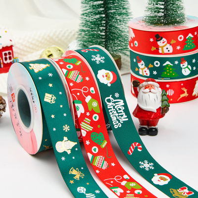 2cm 2,5cm Ribbon Natal Cetak ISO14001 Ribbon Natal Pribadi