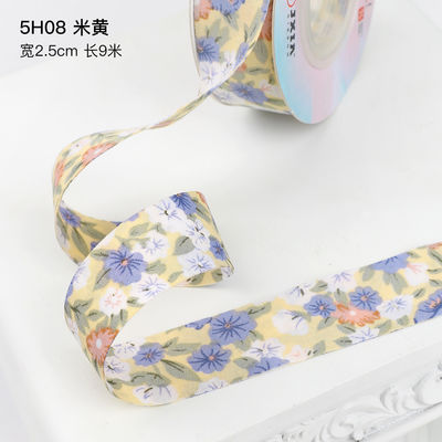 Bunga Bunga Cotton Ribbon 25mm Ribbon Hadiah Pribadi