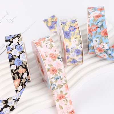 Bunga Bunga Cotton Ribbon 25mm Ribbon Hadiah Pribadi