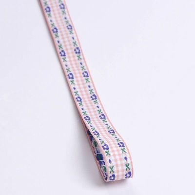 7mm-38mm pita bordir biru ISO9001 pita bordir bunga