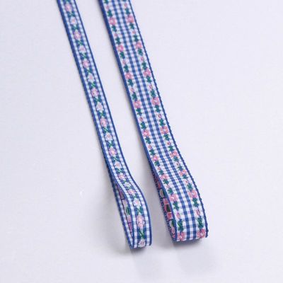 7mm-38mm pita bordir biru ISO9001 pita bordir bunga