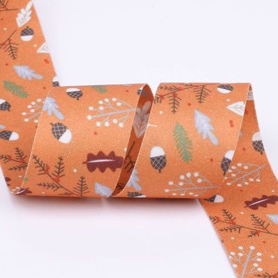 Ribbon Polyester Cetak Titik Bulat 25mm-38mm Ribbon Natal Katun
