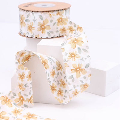Bunga Ribbon Grosgrain Pribadi Weave Edge Ribbon Untuk Pengemasan Hadiah