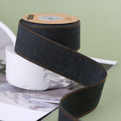 OEM ODM Blue Denim Jeans Ribbon 12mm-38mm Ribbon Untuk Jeans
