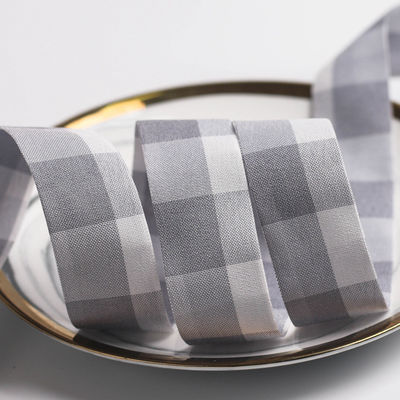 Black and White Checkered Wired Ribbon 7mm-40mm Polyester Ribbon Roll