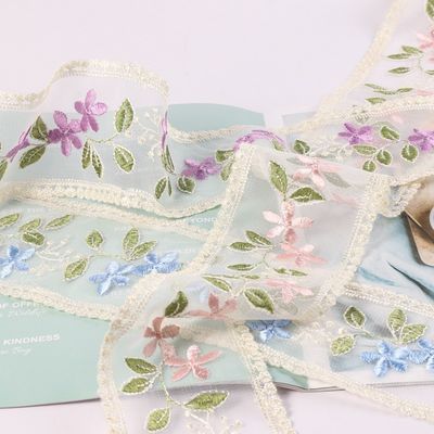 Ribbon Organza Wire 85mm Single Face Printed Organza Ribbon