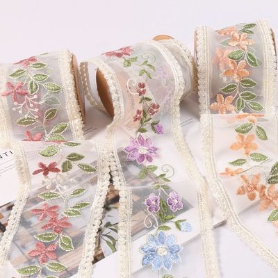 Ribbon Organza Wire 85mm Single Face Printed Organza Ribbon
