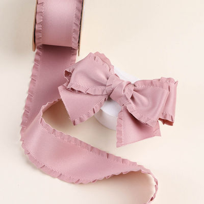 Ribbon satin poliester 25mm-38mm Ribbon satin berwajah ganda