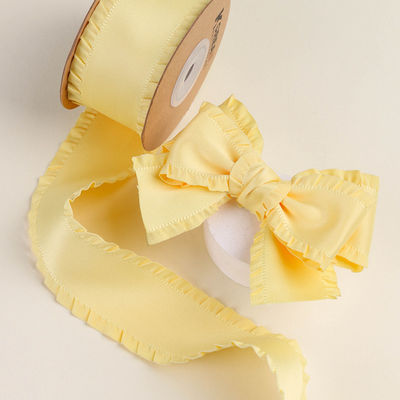 Ribbon satin poliester 25mm-38mm Ribbon satin berwajah ganda