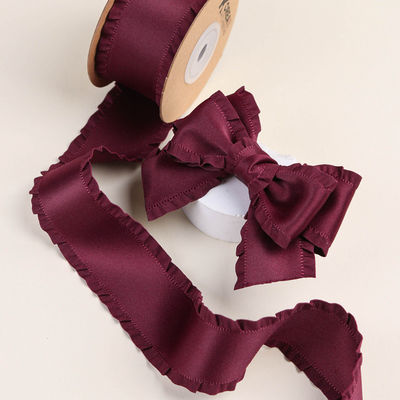 Ribbon satin poliester 25mm-38mm Ribbon satin berwajah ganda