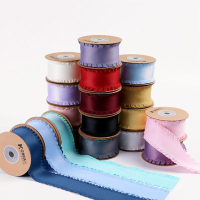 Ribbon satin poliester 25mm-38mm Ribbon satin berwajah ganda