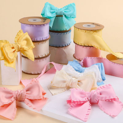 Ribbon satin poliester 25mm-38mm Ribbon satin berwajah ganda