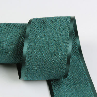 Korea Polyester Katun Velvet Ribbon 10mm-40mm Green Velvet Wired Ribbon