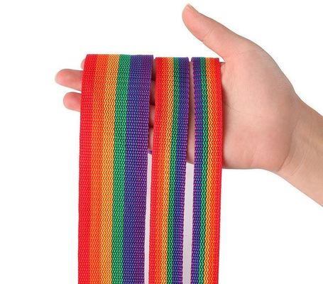 2cm 5cm Rainbow Webbing 0.5mm Ketebalan Woven Polypropylene Webbing