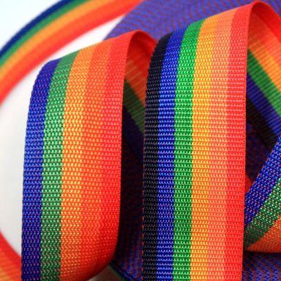 2cm 5cm Rainbow Webbing 0.5mm Ketebalan Woven Polypropylene Webbing