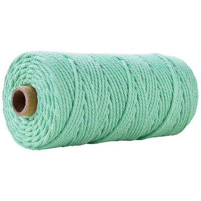 Green 3 Strand Twisted Nylon Rope 3mm Macrame Dipaku tali kapas