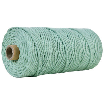 Green 3 Strand Twisted Nylon Rope 3mm Macrame Dipaku tali kapas