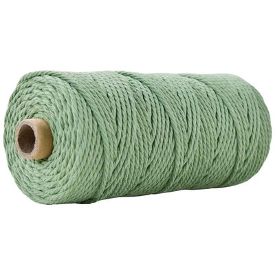 Green 3 Strand Twisted Nylon Rope 3mm Macrame Dipaku tali kapas