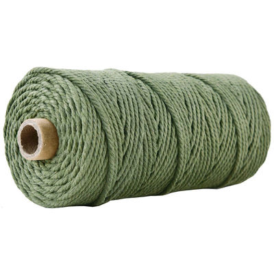 Green 3 Strand Twisted Nylon Rope 3mm Macrame Dipaku tali kapas