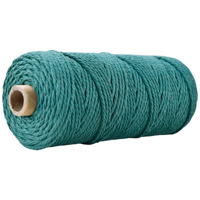Green 3 Strand Twisted Nylon Rope 3mm Macrame Dipaku tali kapas