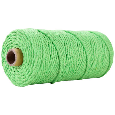 Green 3 Strand Twisted Nylon Rope 3mm Macrame Dipaku tali kapas