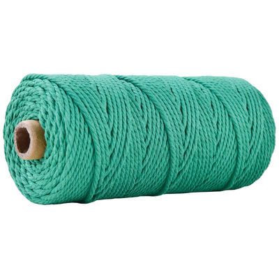 Green 3 Strand Twisted Nylon Rope 3mm Macrame Dipaku tali kapas
