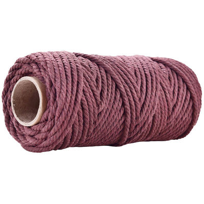 50m Dusty Pink Macrame Cord 5mm ISO9001 Pink Cotton Rope 3 Untaian