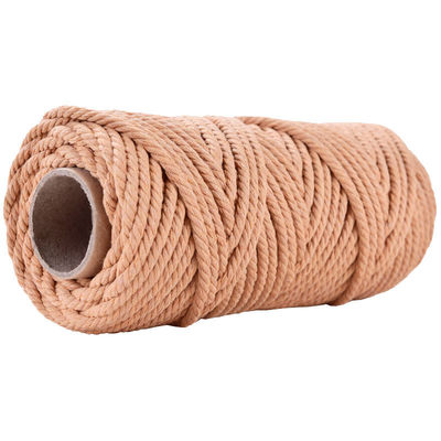 50m Dusty Pink Macrame Cord 5mm ISO9001 Pink Cotton Rope 3 Untaian