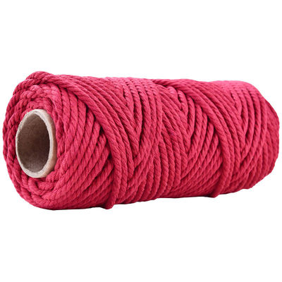 50m Dusty Pink Macrame Cord 5mm ISO9001 Pink Cotton Rope 3 Untaian