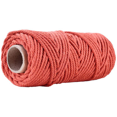 50m Dusty Pink Macrame Cord 5mm ISO9001 Pink Cotton Rope 3 Untaian