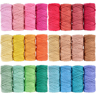 50m Dusty Pink Macrame Cord 5mm ISO9001 Pink Cotton Rope 3 Untaian