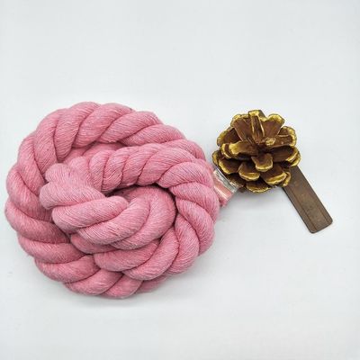 Rose 20mm Twisted Cotton Rope ISO14001 3 Strand Macrame Cord