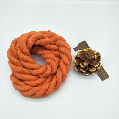Rose 20mm Twisted Cotton Rope ISO14001 3 Strand Macrame Cord