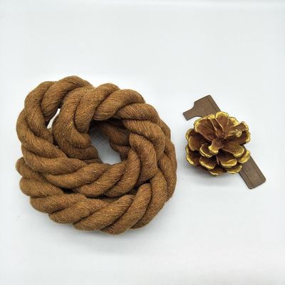 Rose 20mm Twisted Cotton Rope ISO14001 3 Strand Macrame Cord