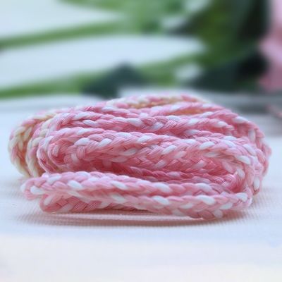 Pakaian 3 Strand Macrame Cord Orange Putih 5mm 3 Strand Cotton Rope