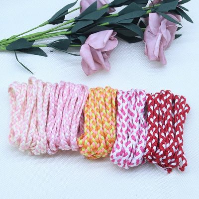 Pakaian 3 Strand Macrame Cord Orange Putih 5mm 3 Strand Cotton Rope
