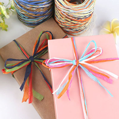Rope kertas kerajinan Diy Raffia 100m Natal dipintal tali kertas