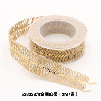 Pakaian Dekorasi Jute tali pita hadiah Packing kabel Burlap pita