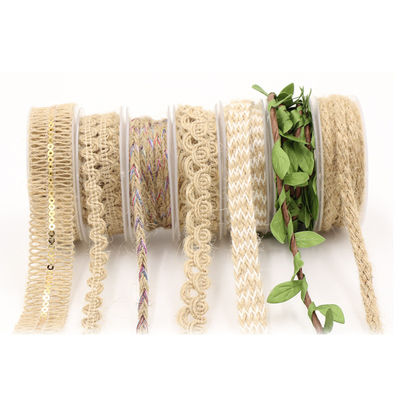 Pakaian Dekorasi Jute tali pita hadiah Packing kabel Burlap pita