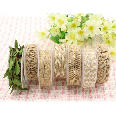 Pakaian Dekorasi Jute tali pita hadiah Packing kabel Burlap pita