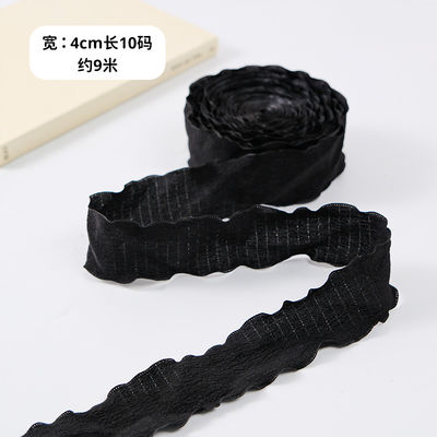 40mm Valentine's Color Jute Ribbon Linen Wrinkle Edge Jute Lattice Ribbon